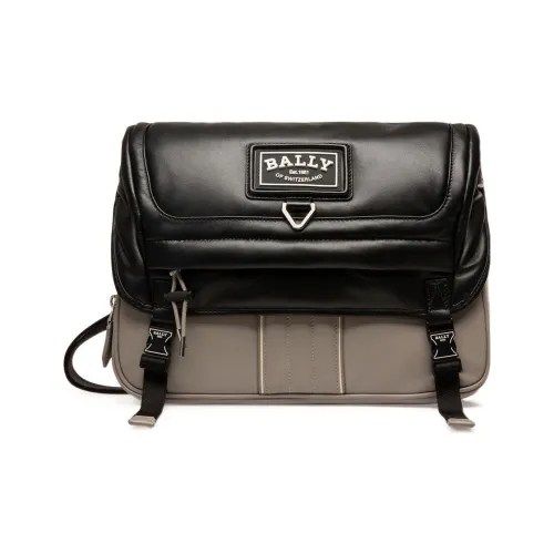 BALLY Adil Lambskin Leather Messenger Bag Shoulder Bag Men's Gray