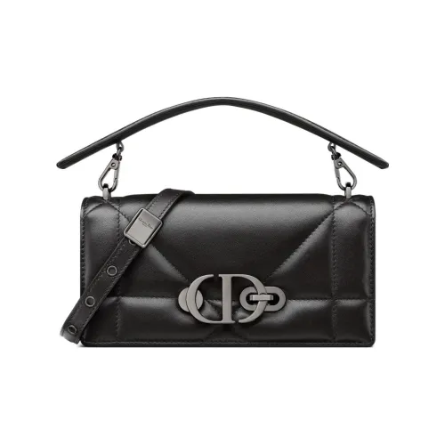 DIOR 30 Montaigne Ткань в плетении Овчина Переносной Одно плечо Через плечо Клатч Женский Черный