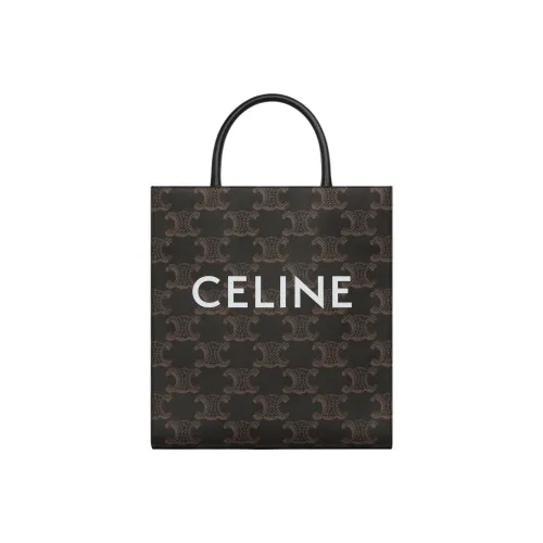 CELINE Холст Панел Телячья Кожа Комбинированная Сумка-тоут Сумка для покупок Сумка через плечо Сумка среднего размера Мужская Черная