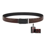 Коричневый принтер, ленты, серебряная пряжка + премиум коробка.