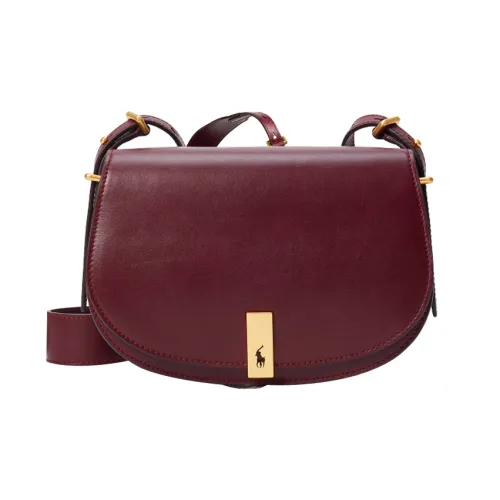 Polo Ralph Lauren Сумка через плечо из коровьей кожи женская бордового цвета