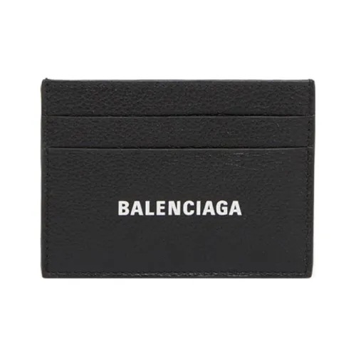 Balenciaga Cash с рельефной текстурой Телячья кожа Держатель для карт Держатель для карт Стандартный Мужской Черный