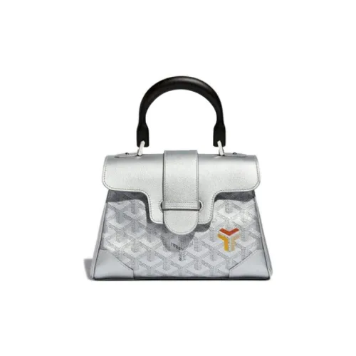 GOYARD Saigon Холст Телячья кожа Сумка Мини Женское Серебро
