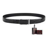 Черный ремешок с серебряной пряжкой + премиум-бокс