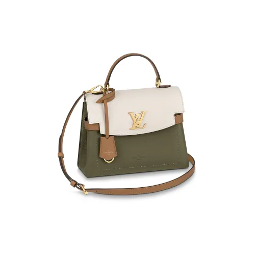 LOUIS VUITTON Lockme Ever Grained Телячья кожа Портативный Сумка через плечо Сумка на плечо Маленькая Женская