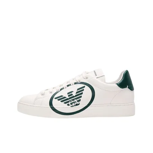EMPORIO ARMANI Скейтборд Кроссовки Мужские Белые Зеленые