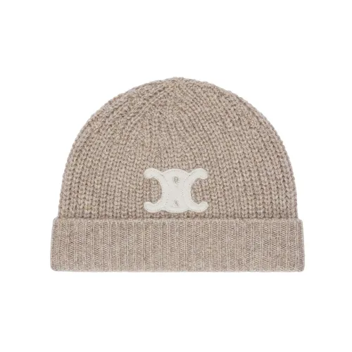 CELINE Кашемир Шапки-бини Женские CAMEL