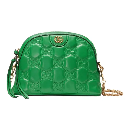 GUCCI Quilted Кожа Сумка через плечо Сумка на плечо Маленькая Женская Ярко-зеленая