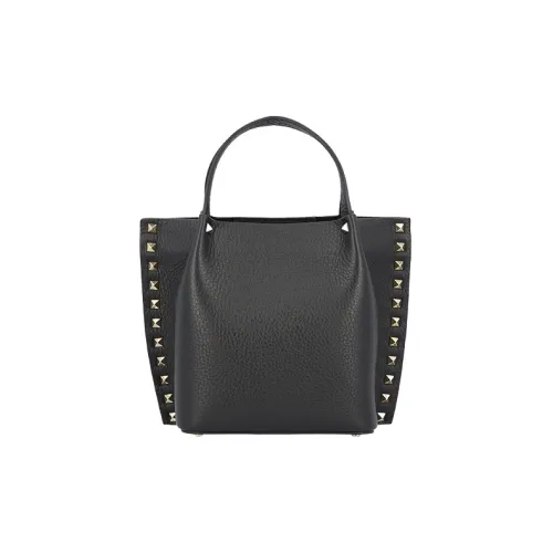 Valentino Rockstud Телячья кожа Тоут Сумка Сумка для покупок Сумка через плечо Сумка Женская Черная