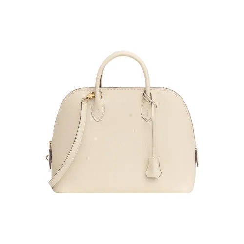 HERMES Bolide Epsom Телячья кожа Bowling Сумка Сумка через плечо Сумка Женская 10 Craie Milkshake Белый