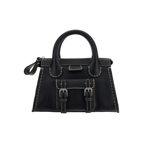 Chloe Edith Сумка через плечо из кожи буйвола мини-сумка женская черная