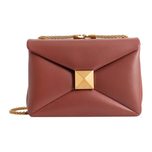 Valentino Lambskin Crossbody Bag Shoulder Bag Women's Brown