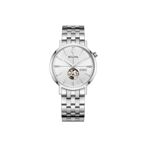 BULOVA Механический механизм Мужские часы Classic Gentleman Collection 41 мм Серебряные