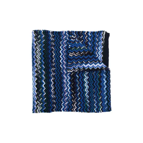 MISSONI Шерсть Трикотаж Шарфы Синий Мужской