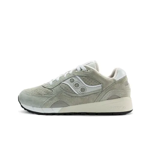 Saucony Shadow 6000 Амортизаторы Slip-resistant устойчивые к истиранию Низкий топ Повседневные беговые кроссовки Унисекс Серый Белый