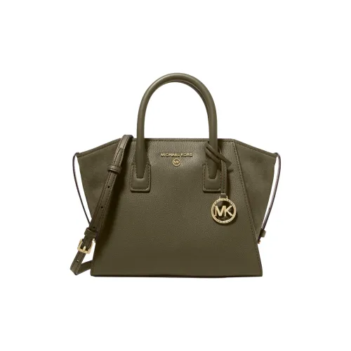 MICHAEL KORS Avril Зернистая кожа личи кожа с замшей сумка через плечо сумка маленькая женская оливково-зеленый