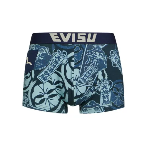 EVISU 1 комплект 2 шт Синий+Черный Мужские боксер-шорты