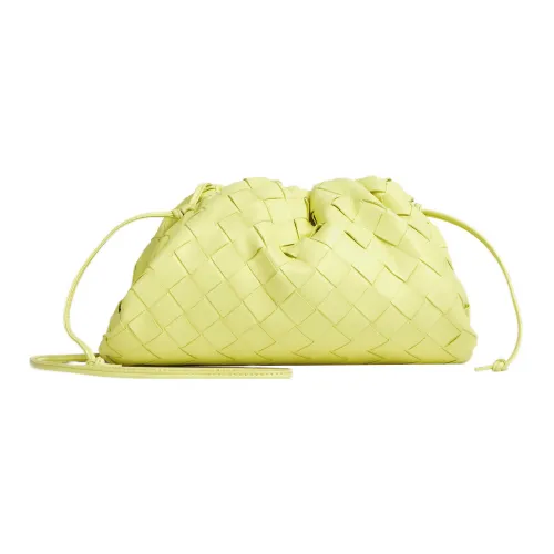 Bottega Veneta POUCH Облачная Сумка Sheepskin Crossbody Clutch Mini Женская Ярко-Желтая