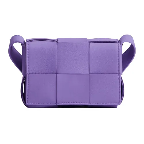 Bottega Veneta Cassette Sheepskin Tofu Bag Crossbody Mini Women's Purple