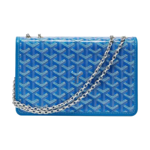 GOYARD Alexandre Iii Холст и Кожа Сумка через плечо Женская Синяя