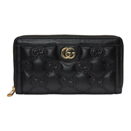 GUCCI GG Matelassé Кожа Кошелек для монет клатч кошелек маленький женский черный