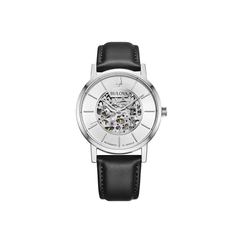 BULOVA Механический механизм Мужские часы Classic Gentleman Collection 42 мм с открытым механизмом