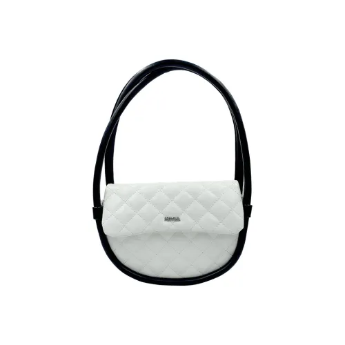 Mosiliri Однотонная сумка HULA HOOP сумка через плечо с ромбовидным узором сумка женская черно-белая