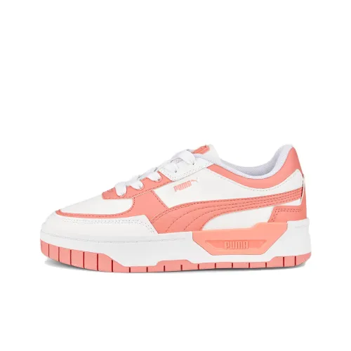 PUMA Cali Dream Tweak Dissimilar Покрытие Амортизация Устойчивость к истиранию Низкий Топ Скейтборд Кроссовки Женские Розовые Белые