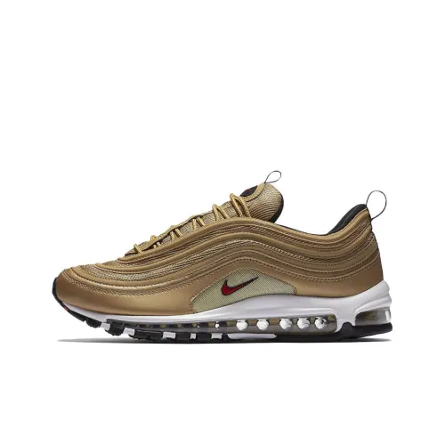Nike Air Max 97 Амортизация Низкий Топ Повседневные Беговые Кроссовки Женские Золотой Выпуск 2023 года