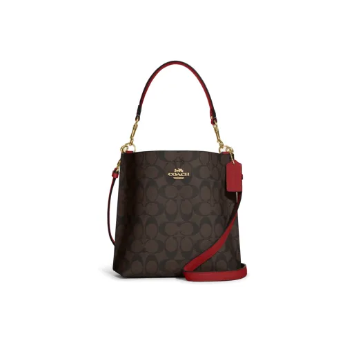 COACH Mollie Сумка из искусственной кожи в форме ведра сумка через плечо сумка на плечо маленькая женская коричневая