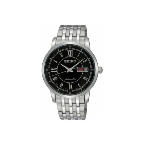 SEIKO Автоматический Механический Механизм Мужские Часы 38,7 мм Черный