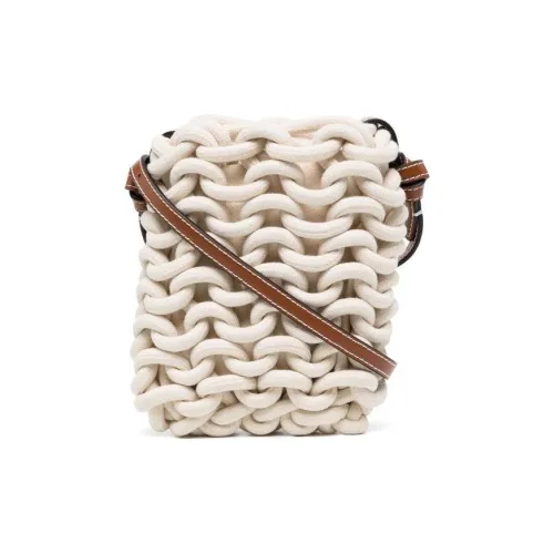 Staud Сумка через плечо из ткани Mini Женская Облачно-белая