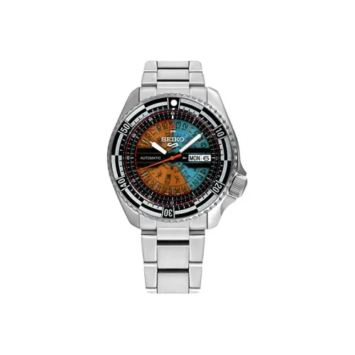 SEIKO Механический Movement Унисекс SEIKO5 Часы 42,5мм*13,4мм Апельсин