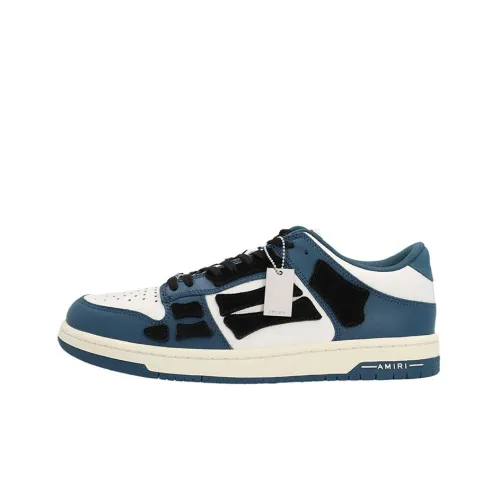 AMIRI Skel Топ Низкий Топ Стильный Скейтбординг Мужской Синий Белый Черный