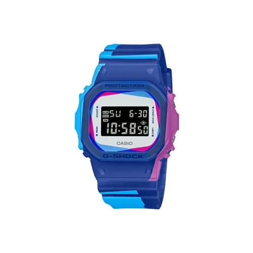 CASIO G Squad Series G SHOCK Collection Кварцевый механизм Смольный ремешок Часы Мужские Черный циферблат