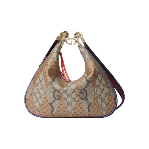 GUCCI Attache Многоцветный Double G Пэчворк Холст Пельмени Сумка Портативная Сумка через плечо Сумка на плечо Женская