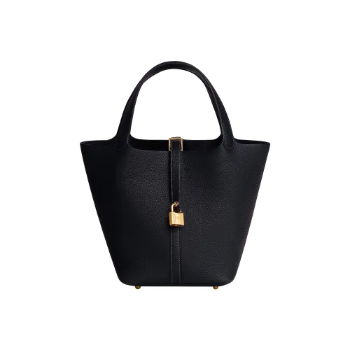 HERMES Picotin Lock TC Кожа Корзинка-сумка Сумка-ведро Сумка 22 Женская 3Y Caban Темно-синий