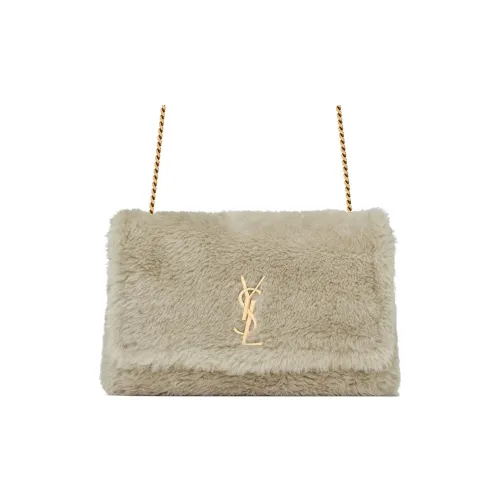 SAINT LAURENT Kate Овчина с коровьей спилковой кожей сумка с цепочкой сумка через плечо средний размер женская терракотовый цвет