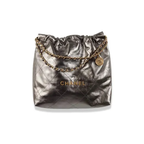 CHANEL 22Bag Коровья кожа Сумка через плечо Маленькая женская металлическая