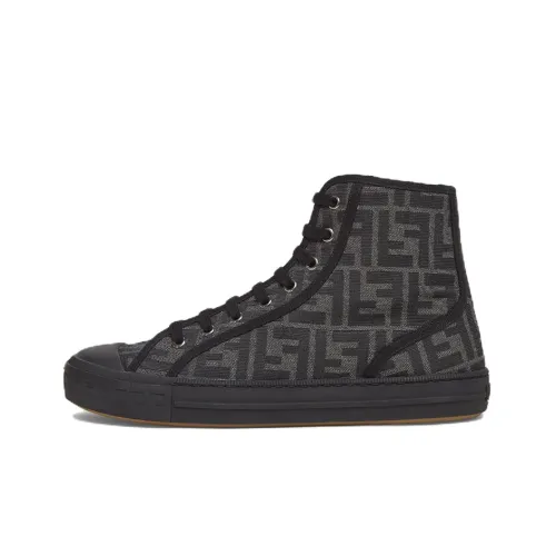 FENDI Domino High Top Canvas Shoes Men's