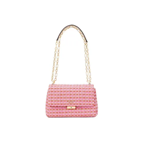 Kate Spade Сумка через плечо с тканью и деталями из коровьей кожи женская розовая и красная