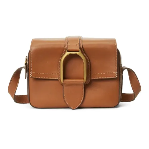 Polo Ralph Lauren Сумка через плечо из коровьей кожи женская коричневая