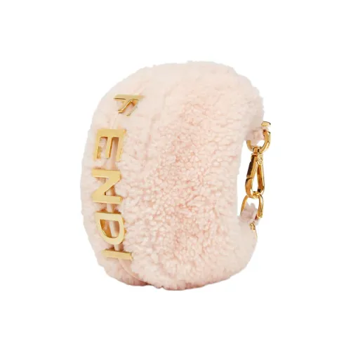 FENDI fendigraphy Sheepskin Calfskin Handbag Extra Mini Women's Light Pink Red