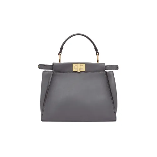 FENDI Peekaboo Сумка из телячьей кожи сумка через плечо маленькая женская темно-серый