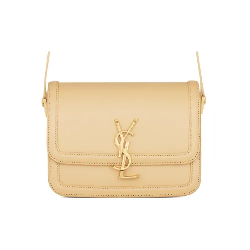 SAINT LAURENT SOLFERINOCASSANDRE Коровья кожа Тофу Сумка через плечо Маленькая Женская Золотая