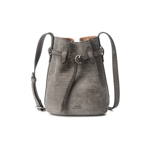 Polo Ralph Lauren Нубук Плечевая сумка Mini Женская Серого цвета