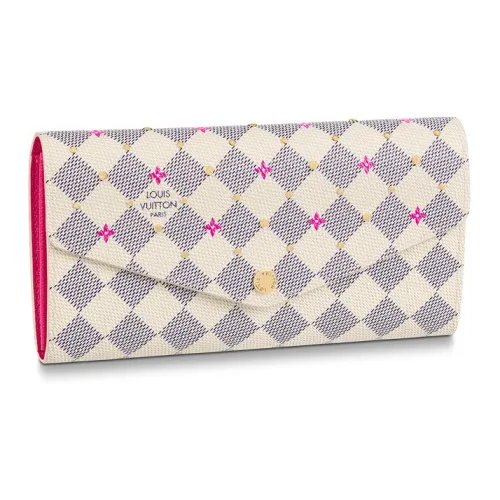 LOUIS VUITTON Sarah Покрытый холст Кошелек Женские Фуксия