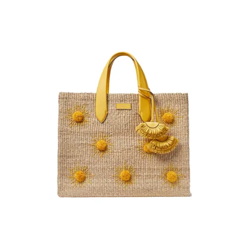 Kate Spade Растительный материал Тоут Сумка Сумка для покупок Сумка Большая Женская Рассвет Желтый