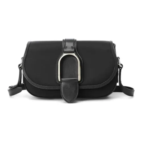 Polo Ralph Lauren Сумка через плечо из коровьей кожи с тканью женская черная