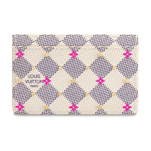 LOUIS VUITTON Покрытый холст Картхолдер Женский Бежевый